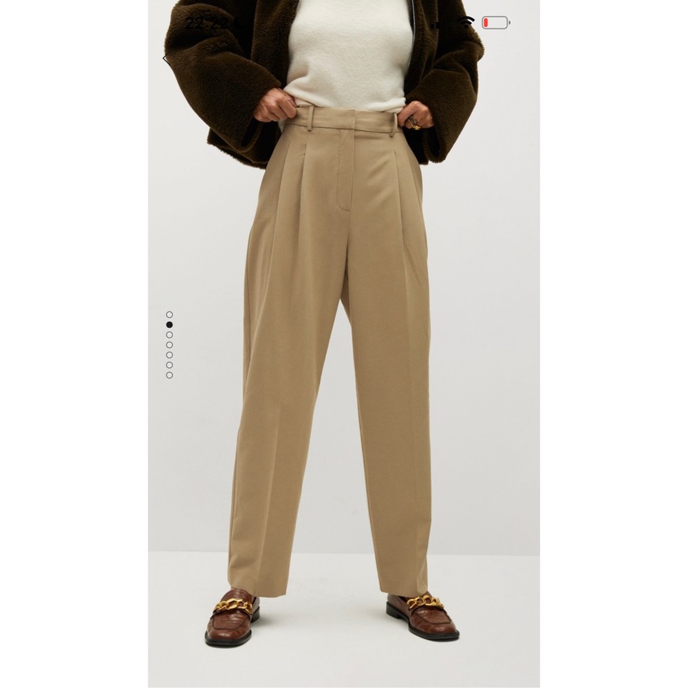Mango High waist Straight Trousers